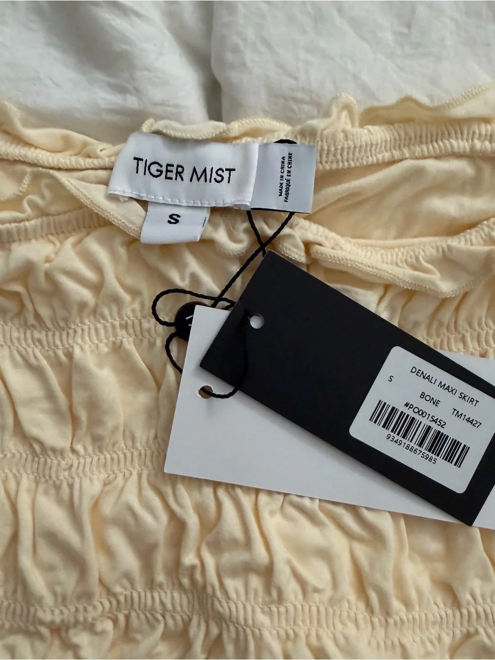 Tiger mist Denali maxi skirt in bone